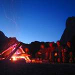 Camp fire on the beach - Greenland